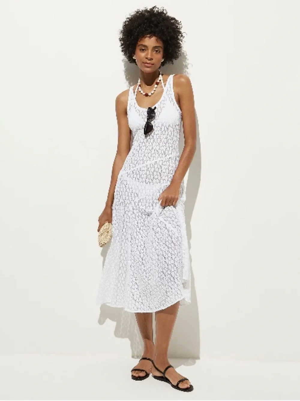 J.Crew Sheer scoopneck lace dress CS553